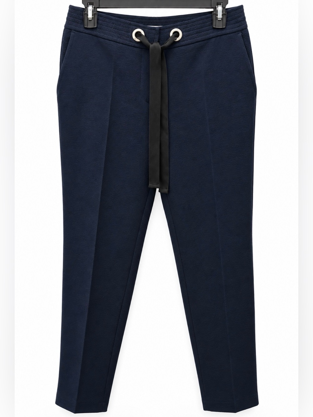 Claudie Pierlot Navy Blue Textured Drawstring Pants Size 38 (women’s size 6) EC
